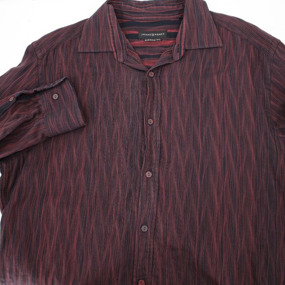 Vintage Jhane barnes shirt men's large long sleeve button up geometric cotton - Picture 1 of 11